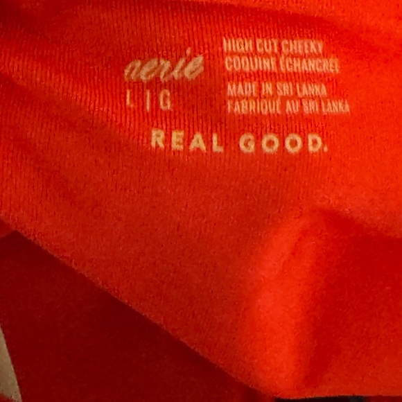 AA-466 Aerie NWT High Cut Cheeky Pink Summer Swim Bikini Bottoms Size L - Picture 11 of 12